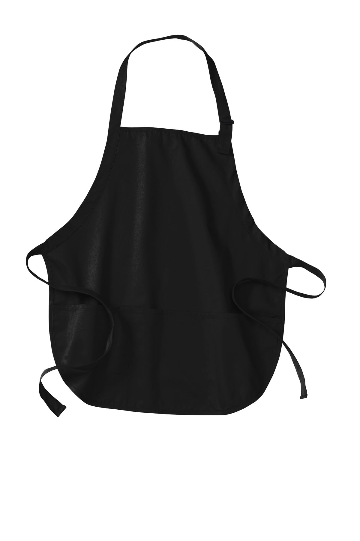 Port Authority Medium-Length Apron with Pouch Pockets - Black
