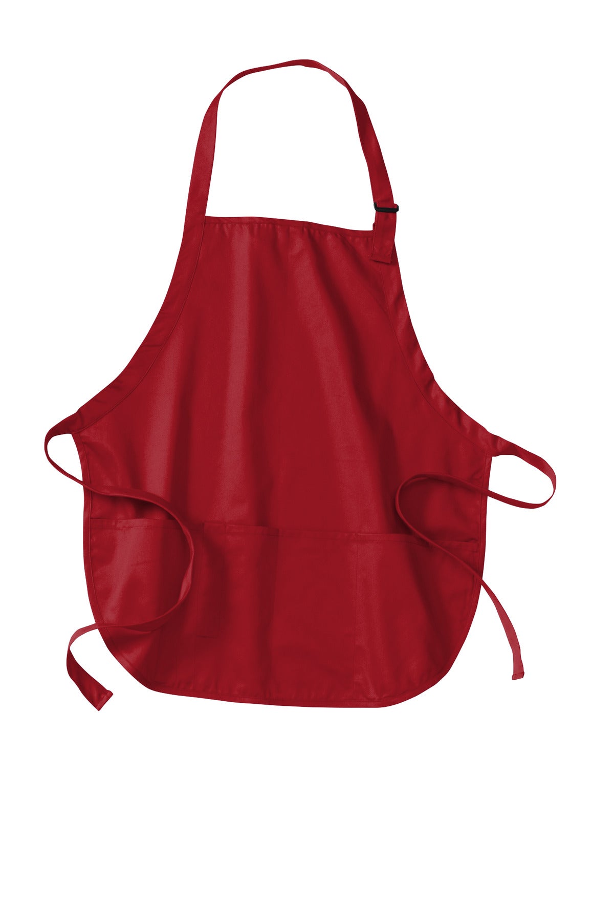 Port Authority Medium-Length Apron with Pouch Pockets - Red