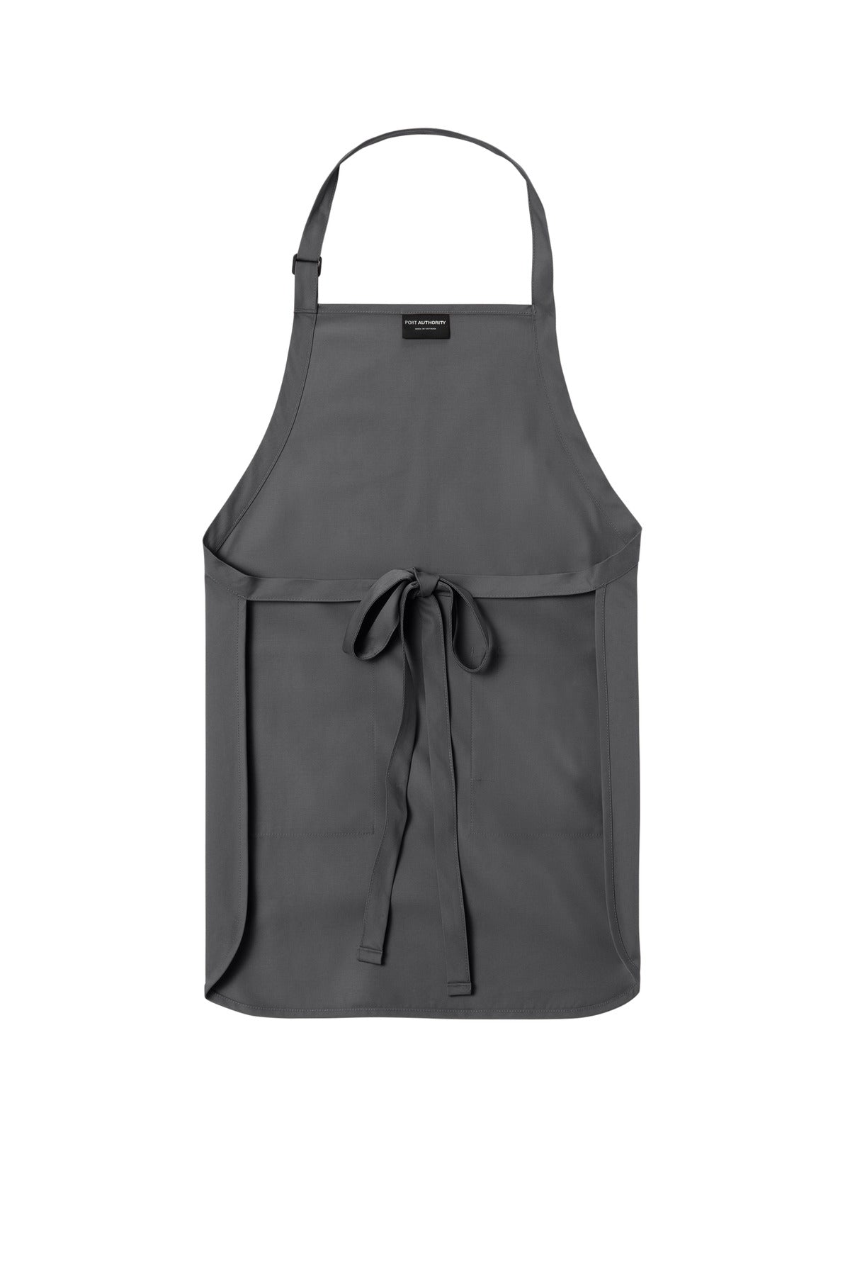 Port Authority  Full-Length Two-Pocket Bib Apron - Charcoal