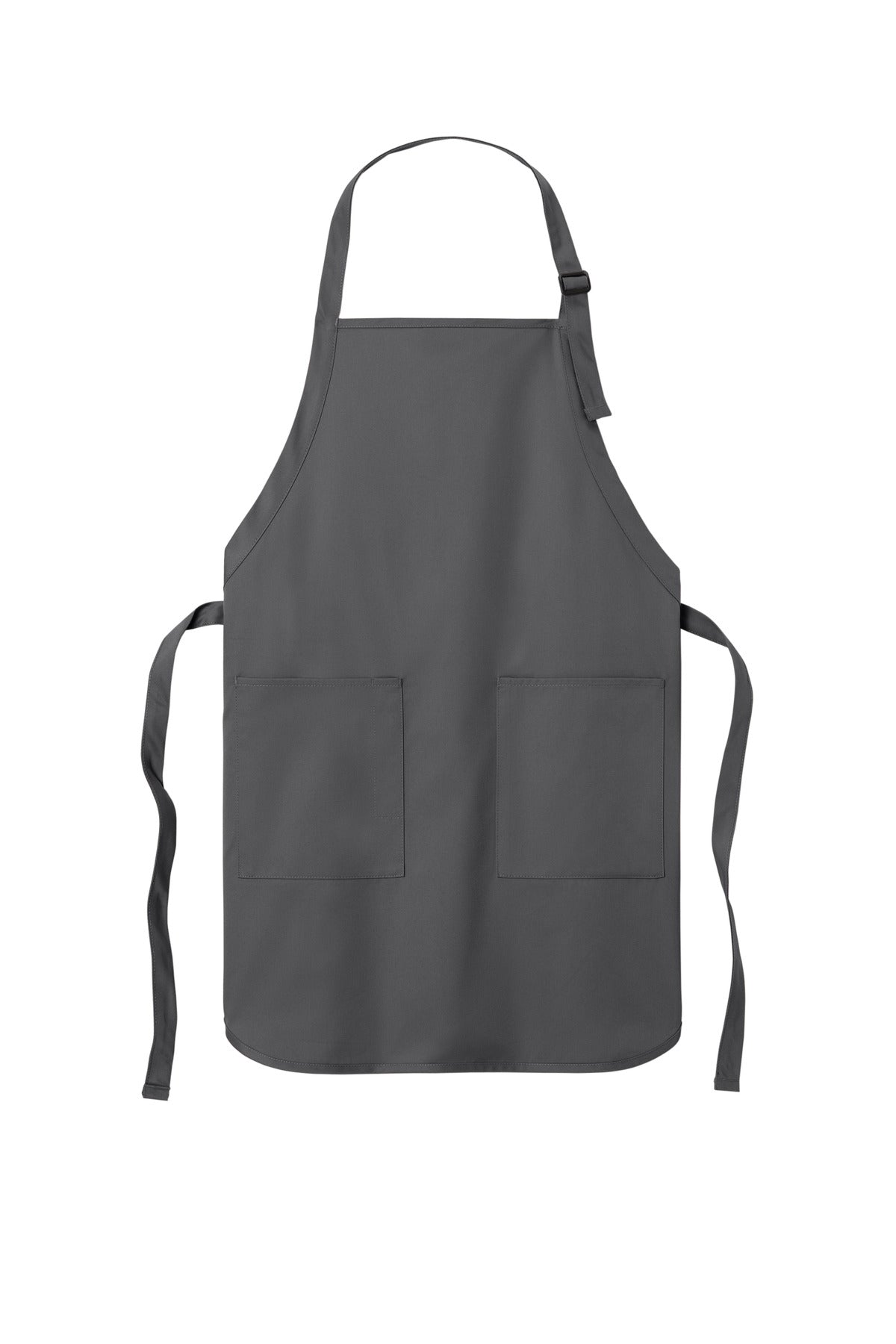 Port Authority  Full-Length Two-Pocket Bib Apron - Charcoal