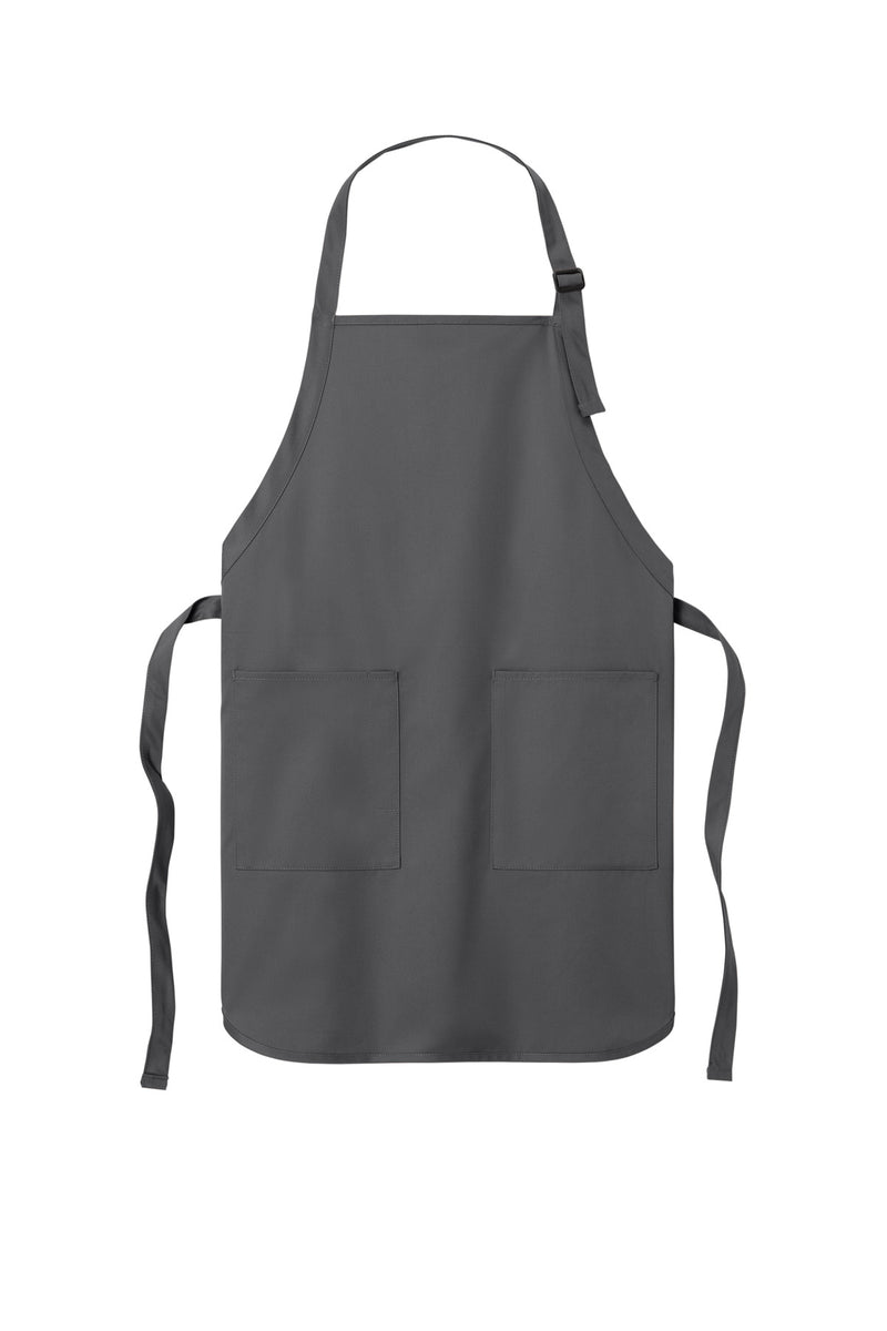 Port Authority  Full-Length Two-Pocket Bib Apron - Charcoal