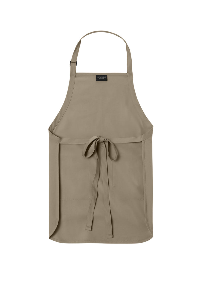 Port Authority  Full-Length Two-Pocket Bib Apron - Khaki