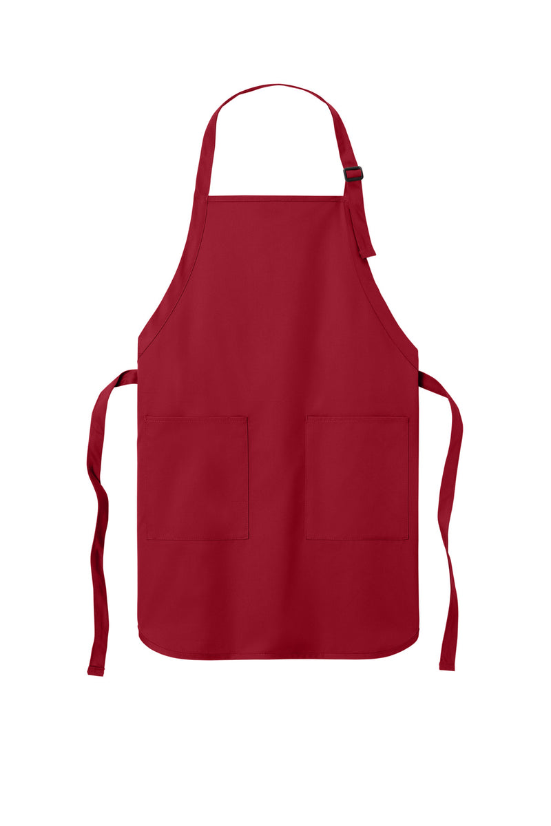 Port Authority  Full-Length Two-Pocket Bib Apron - Red