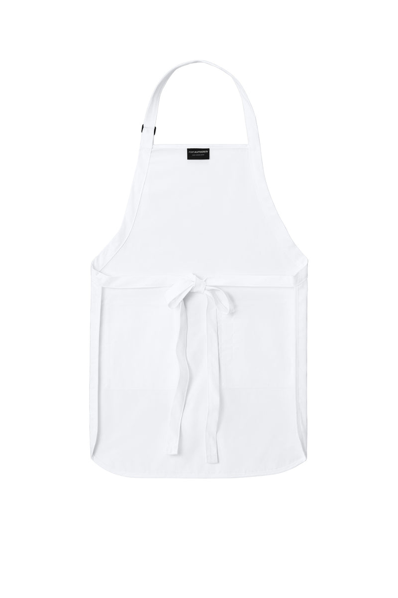 Port Authority  Full-Length Two-Pocket Bib Apron - White