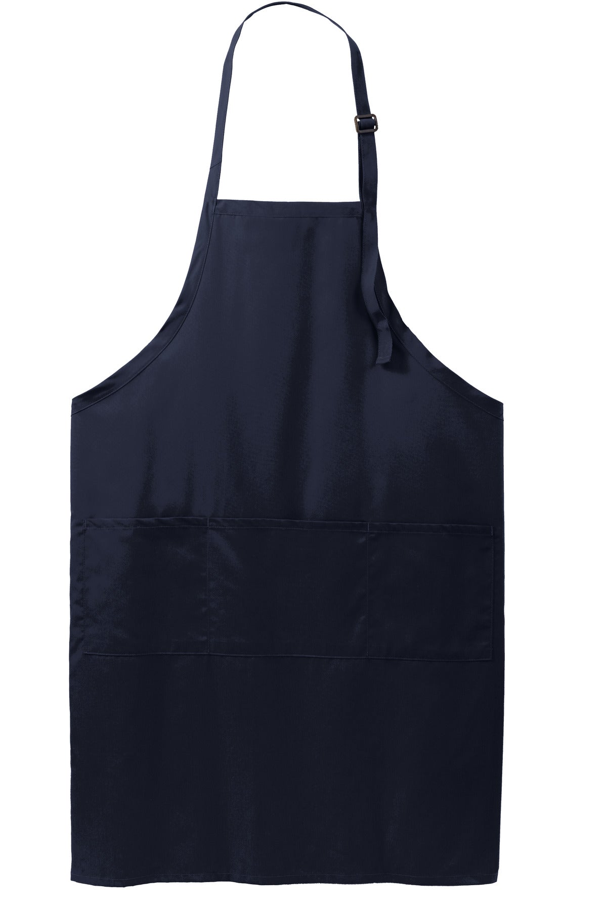 Port Authority Easy Care Extra Long Bib Apron with Stain Release - Navy