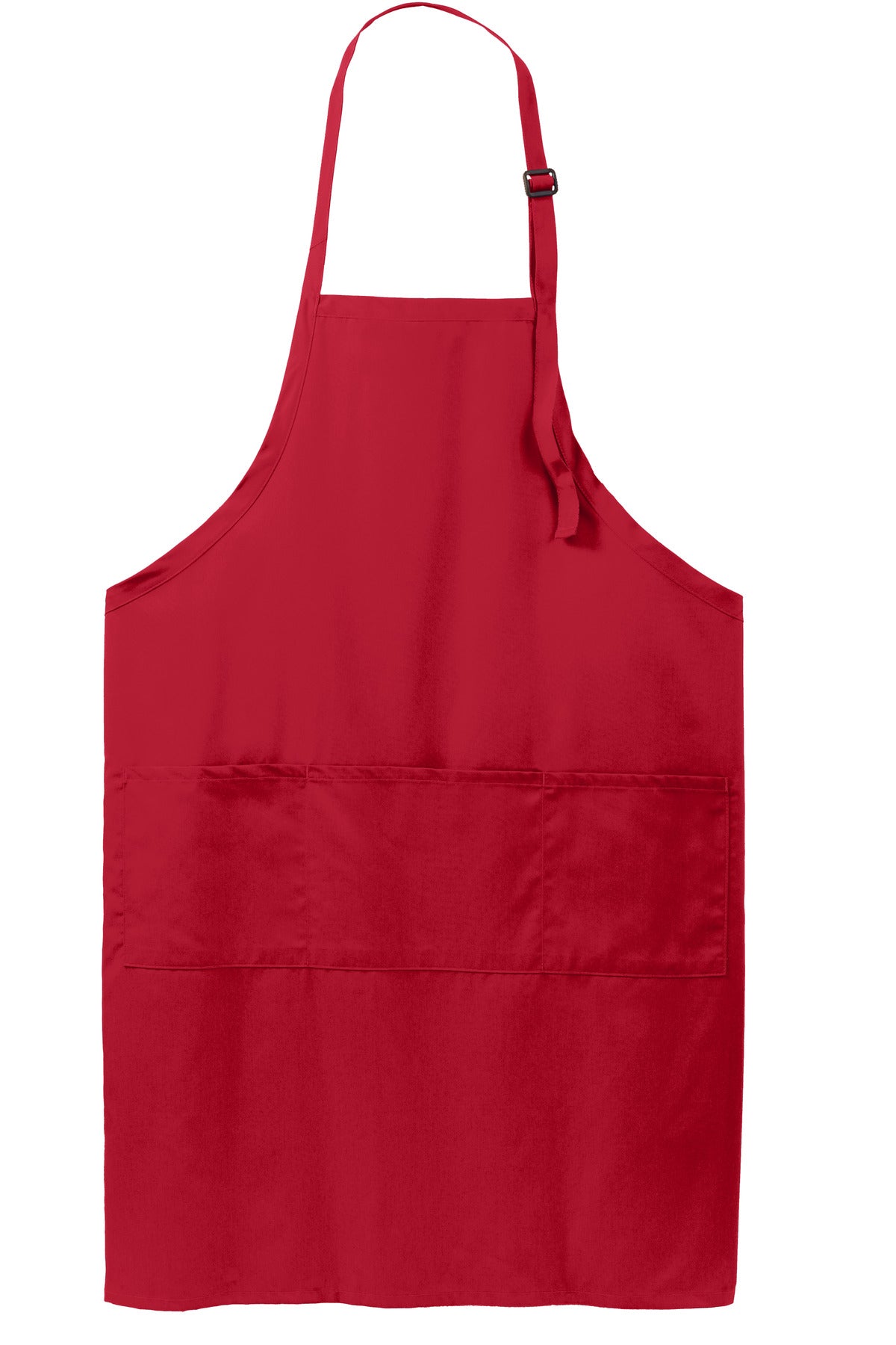 Port Authority Easy Care Extra Long Bib Apron with Stain Release - Red