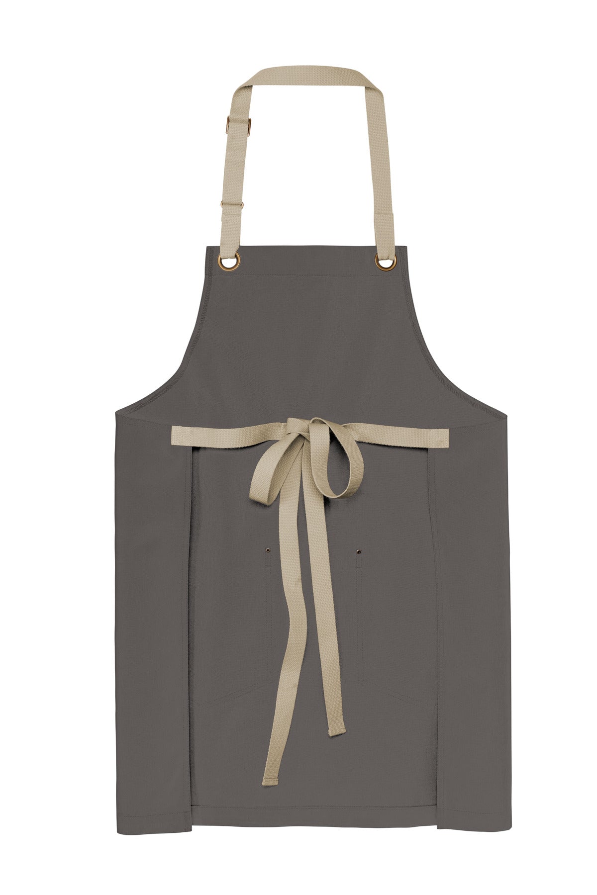Port Authority Canvas Full-Length Two-Pocket Apron - Magnet/ Stone