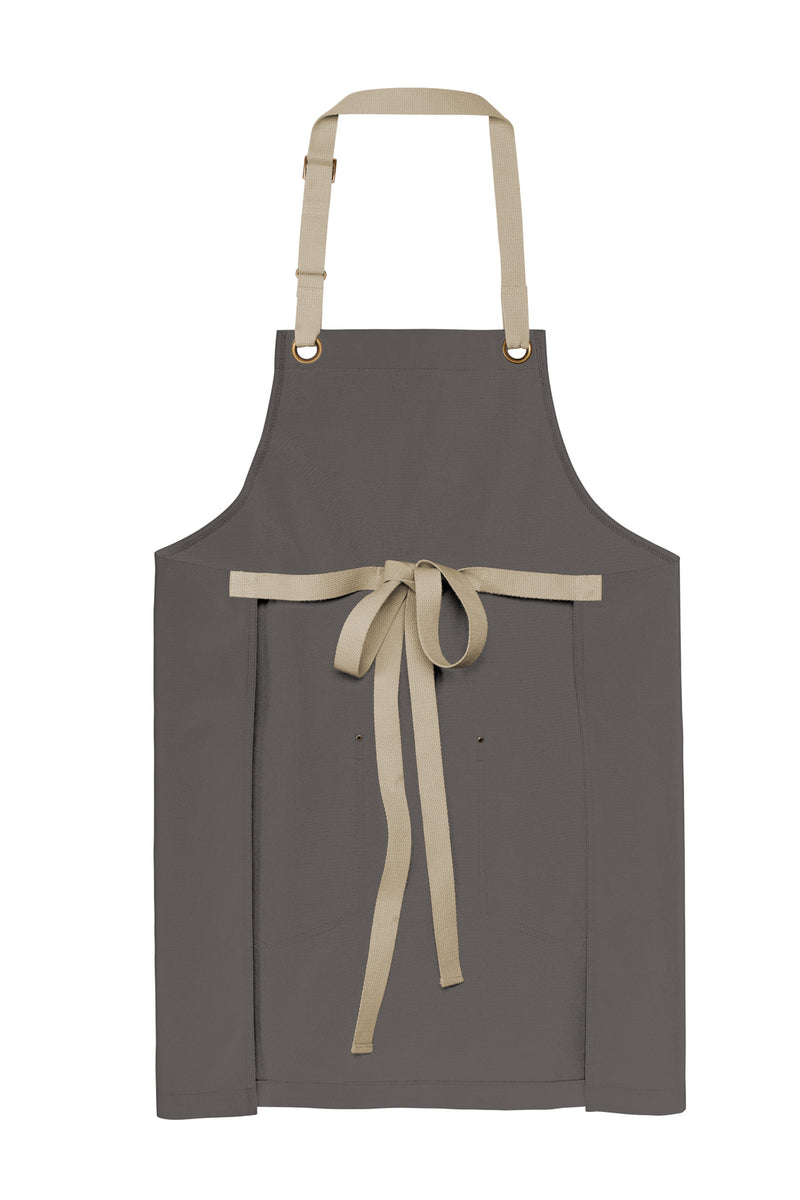 Port Authority Canvas Full-Length Two-Pocket Apron - Magnet/ Stone