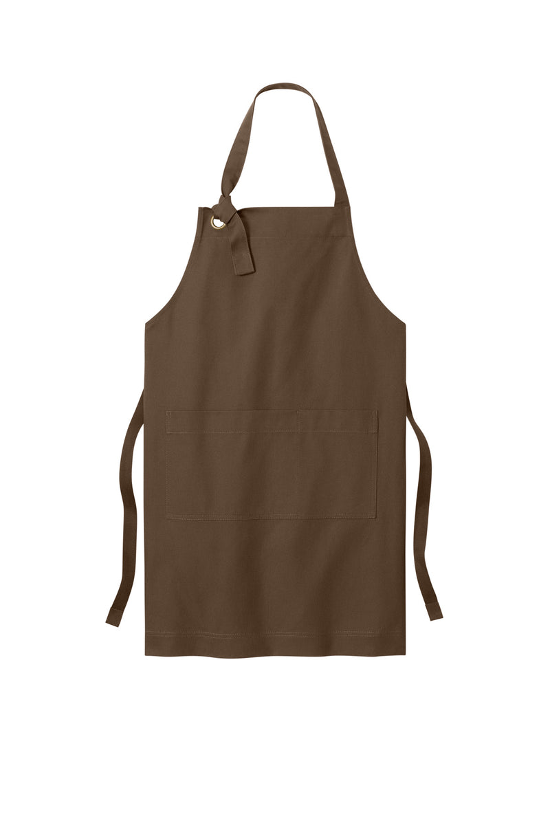 Port Authority Signature Heavy Twill Bib Apron - Brown