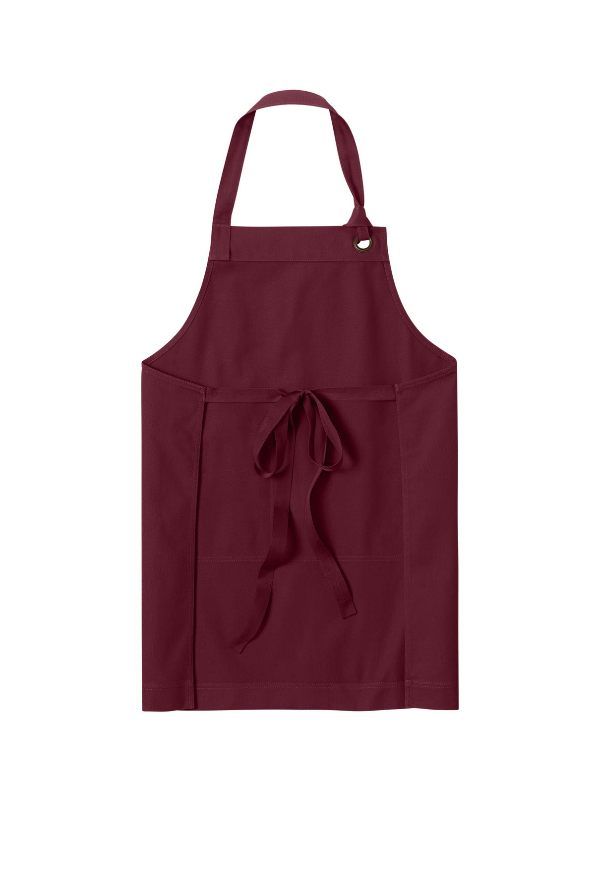 Port Authority Signature Heavy Twill Bib Apron - Burgundy