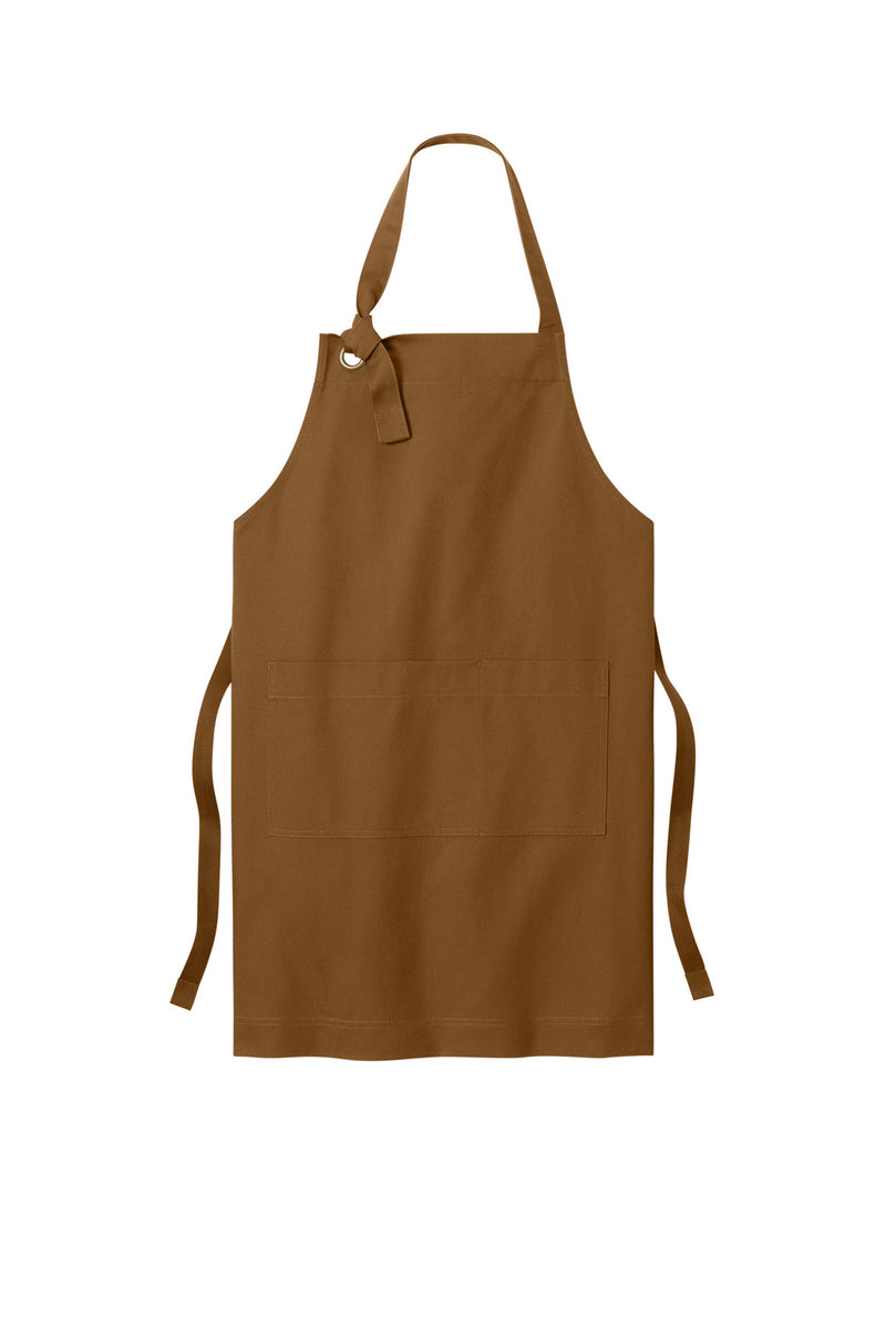Port Authority Signature Heavy Twill Bib Apron - Duck Brown