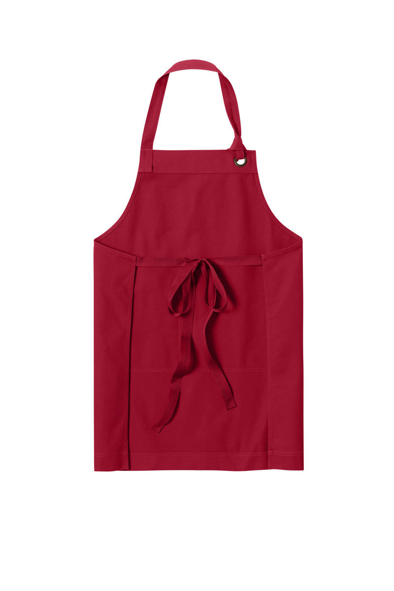 Port Authority Signature Heavy Twill Bib Apron - Rich Red