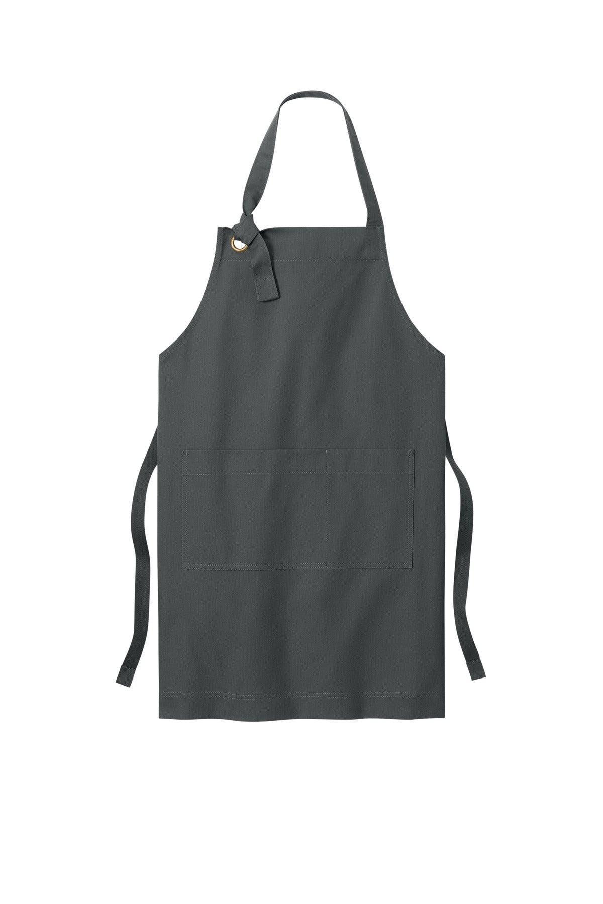 Port Authority Signature Heavy Twill Bib Apron - Storm Grey
