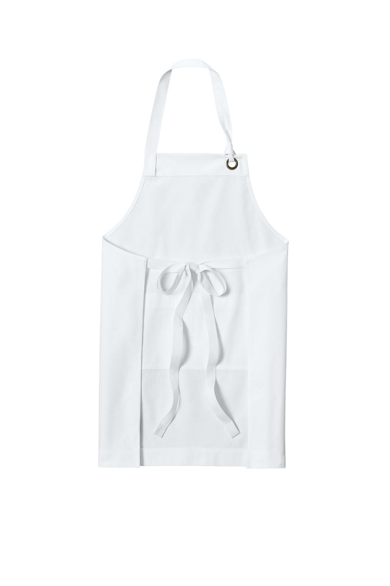 Port Authority Signature Heavy Twill Bib Apron - White