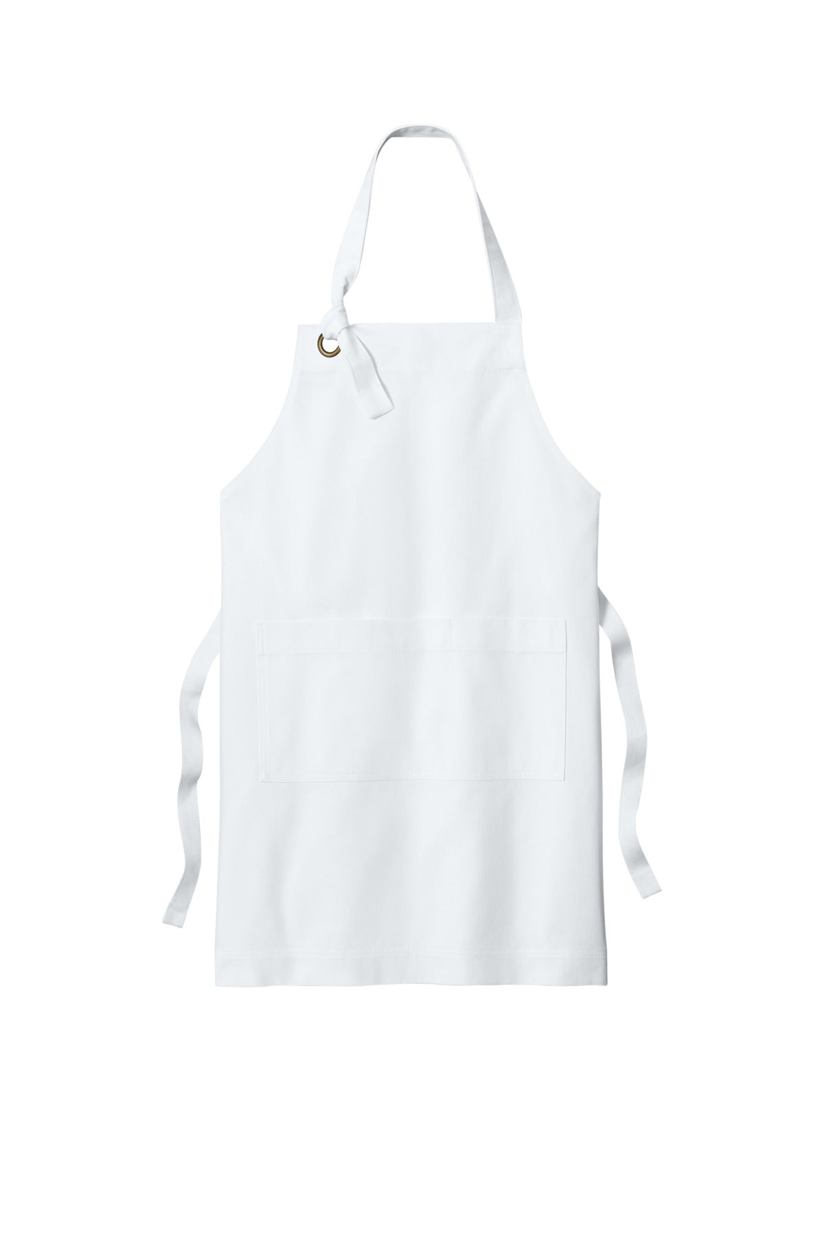 Port Authority Signature Heavy Twill Bib Apron - White