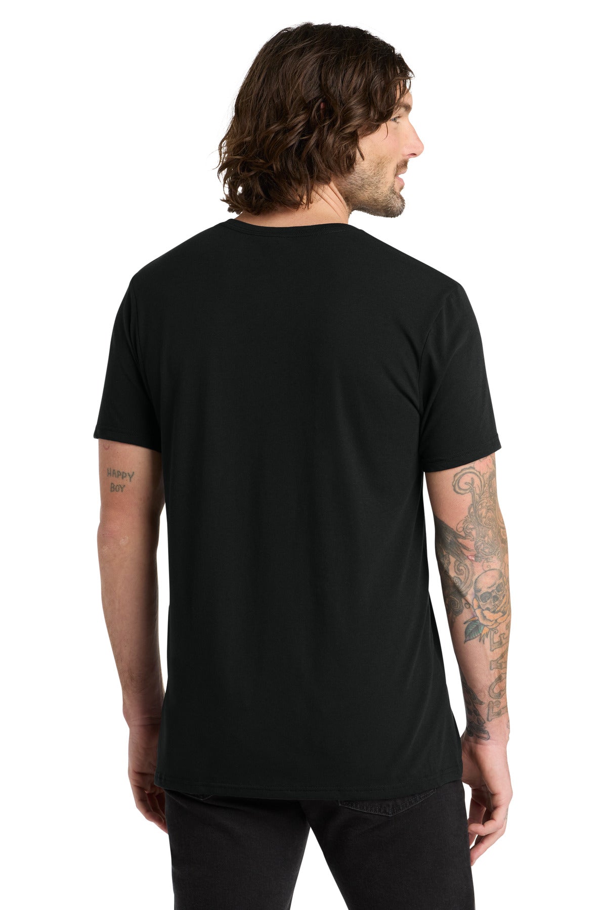 Allmade  Unisex Tri-Blend V-Neck Tee - Deep Black