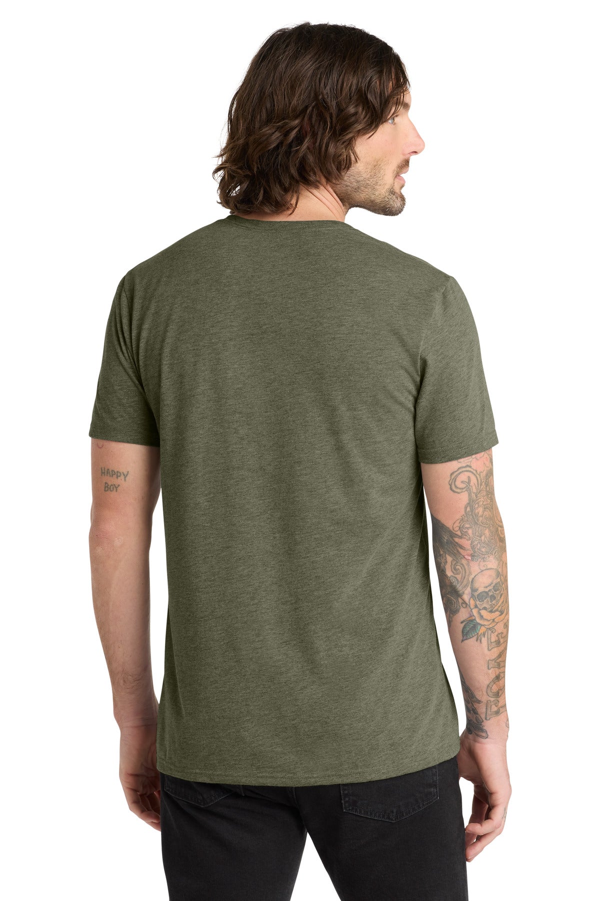 Allmade  Unisex Tri-Blend V-Neck Tee - Olive You Green