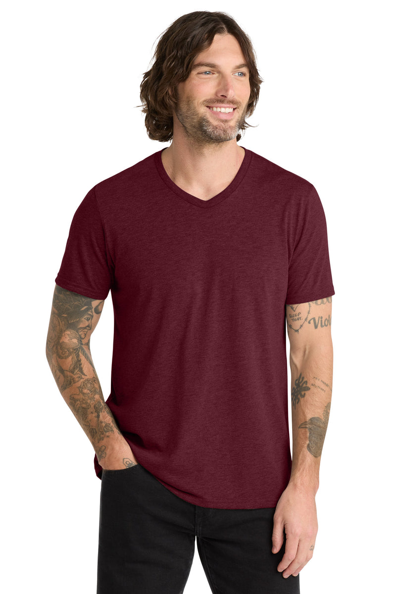 Allmade  Unisex Tri-Blend V-Neck Tee - Vino Red