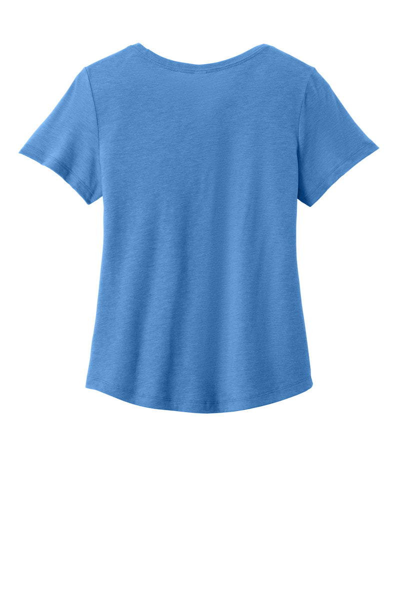 Allmade Women's Relaxed Tri-Blend Scoop Neck Tee - Azure Blue