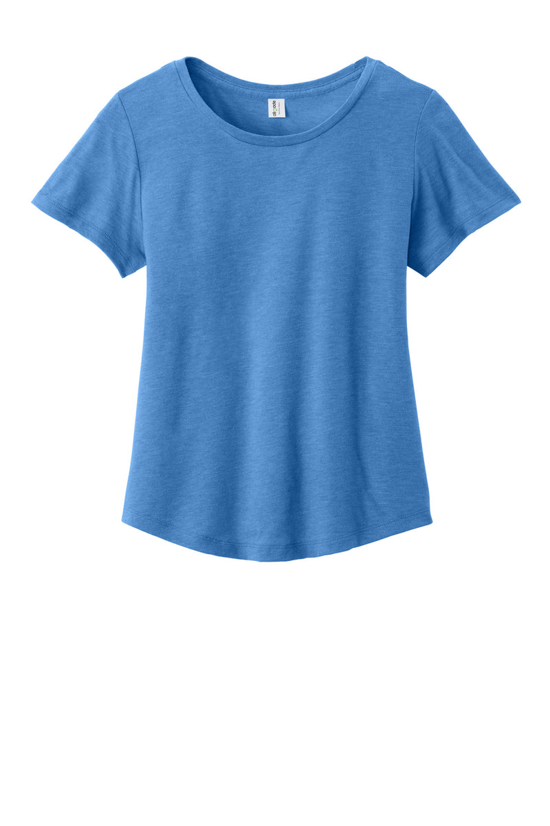 Allmade Women's Relaxed Tri-Blend Scoop Neck Tee - Azure Blue