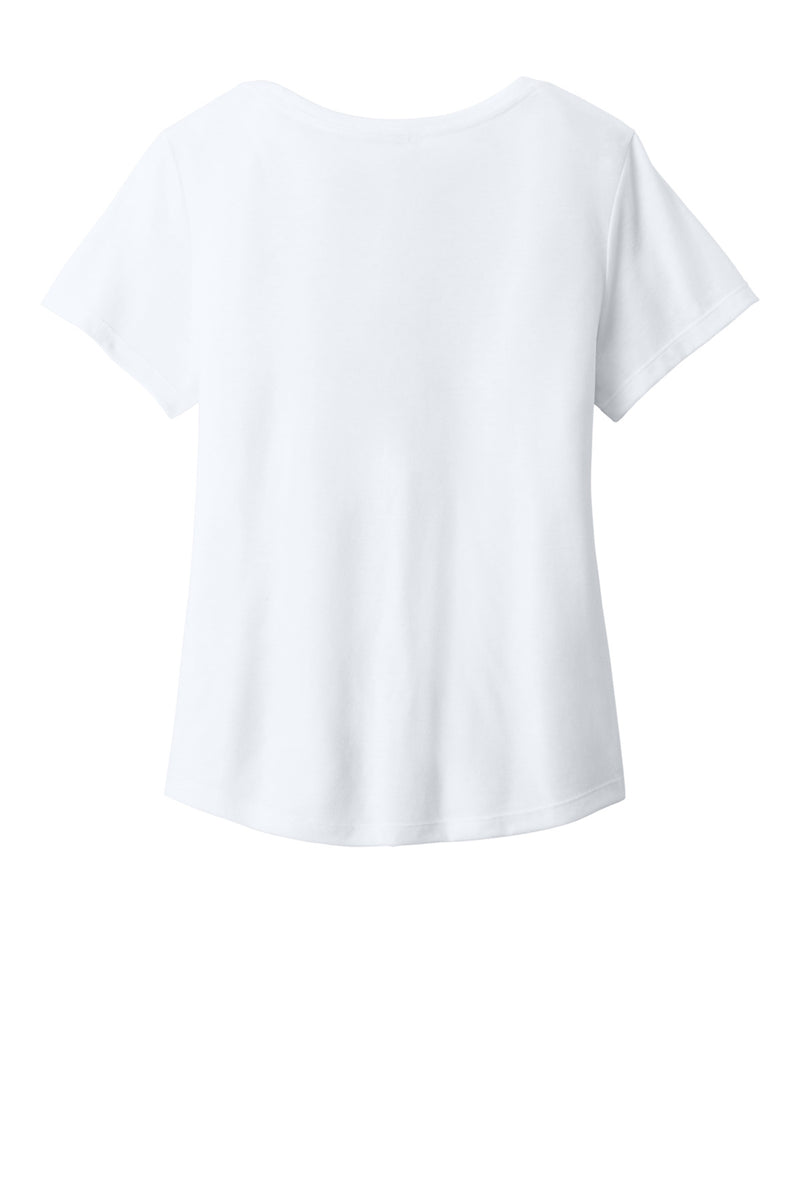 Allmade Women's Relaxed Tri-Blend Scoop Neck Tee - Bright White