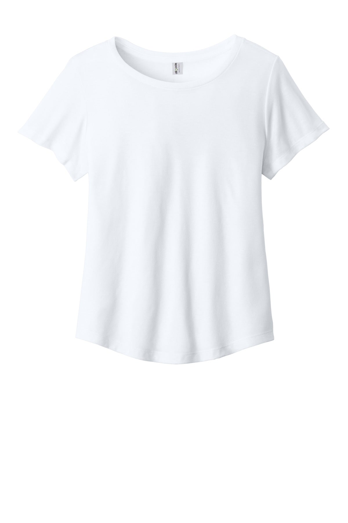 Allmade Women's Relaxed Tri-Blend Scoop Neck Tee - Bright White