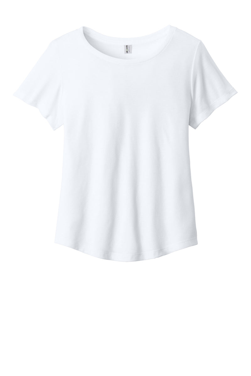 Allmade Women's Relaxed Tri-Blend Scoop Neck Tee - Bright White