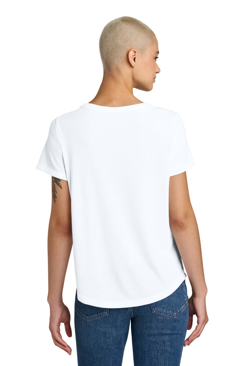 Allmade Women's Relaxed Tri-Blend Scoop Neck Tee - Bright White