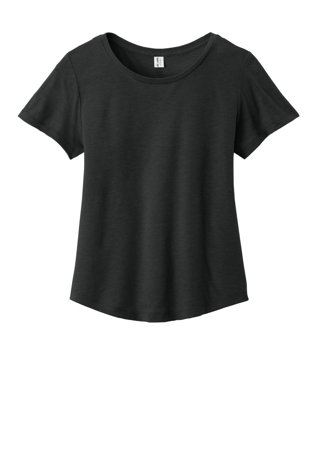 Allmade Women's Relaxed Tri-Blend Scoop Neck Tee - Deep Black