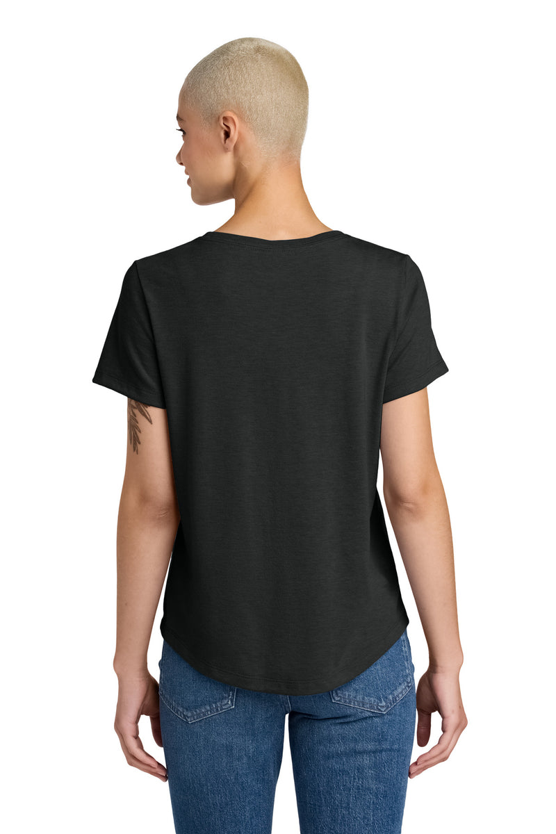 Allmade Women's Relaxed Tri-Blend Scoop Neck Tee - Deep Black