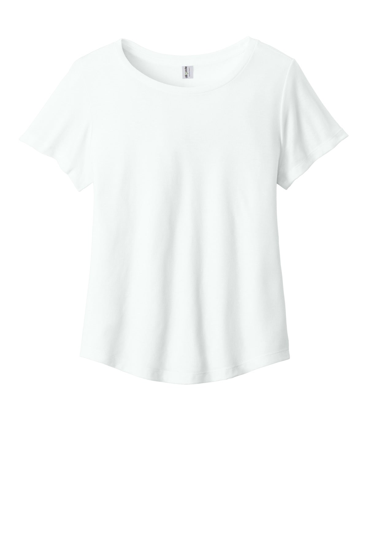 Allmade Women's Relaxed Tri-Blend Scoop Neck Tee - Fairly White