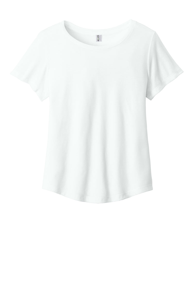 Allmade Women's Relaxed Tri-Blend Scoop Neck Tee - Fairly White