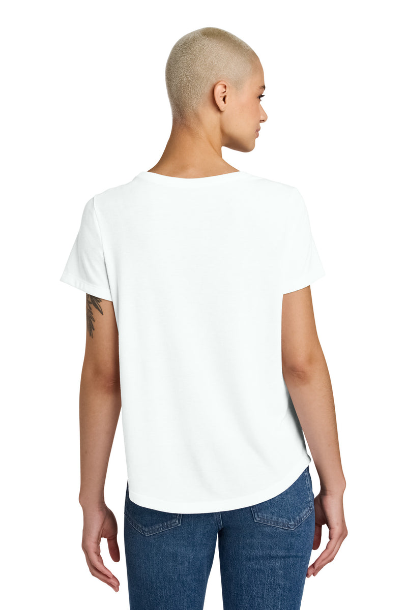 Allmade Women's Relaxed Tri-Blend Scoop Neck Tee - Fairly White