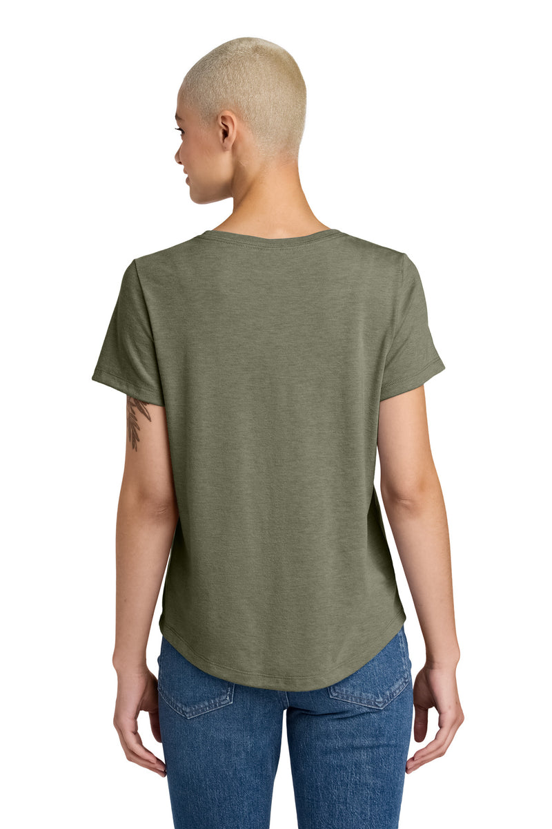 Allmade Women's Relaxed Tri-Blend Scoop Neck Tee - Olive You Green