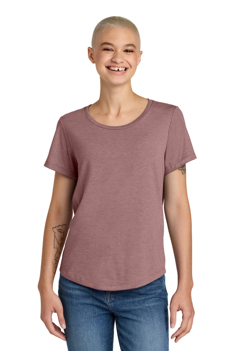 Allmade Women's Relaxed Tri-Blend Scoop Neck Tee - Vintage Rose