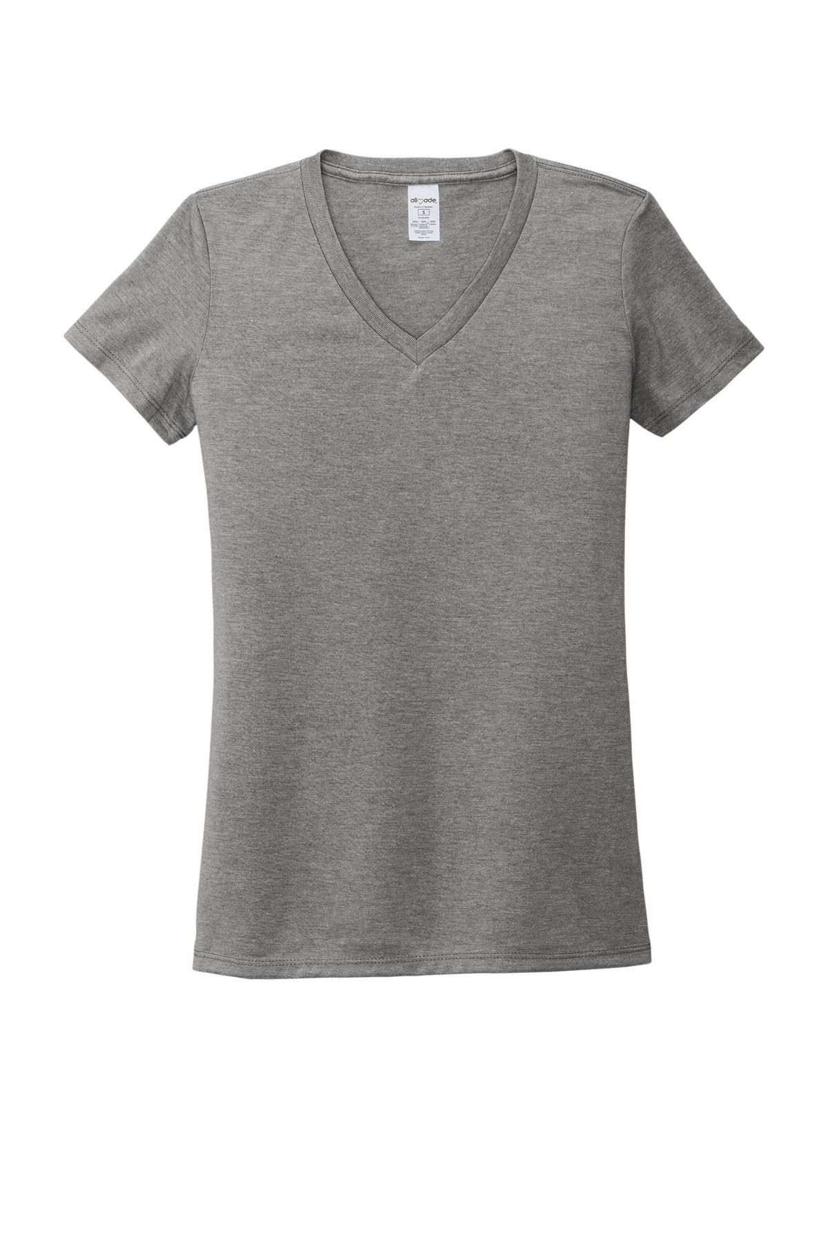 Allmade  Women's Tri-Blend V-Neck Tee - Aluminum Grey