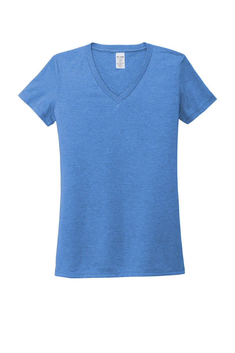 Allmade  Women's Tri-Blend V-Neck Tee - Azure Blue