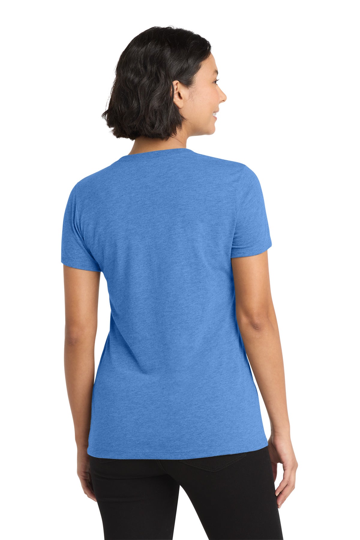 Allmade  Women's Tri-Blend V-Neck Tee - Azure Blue