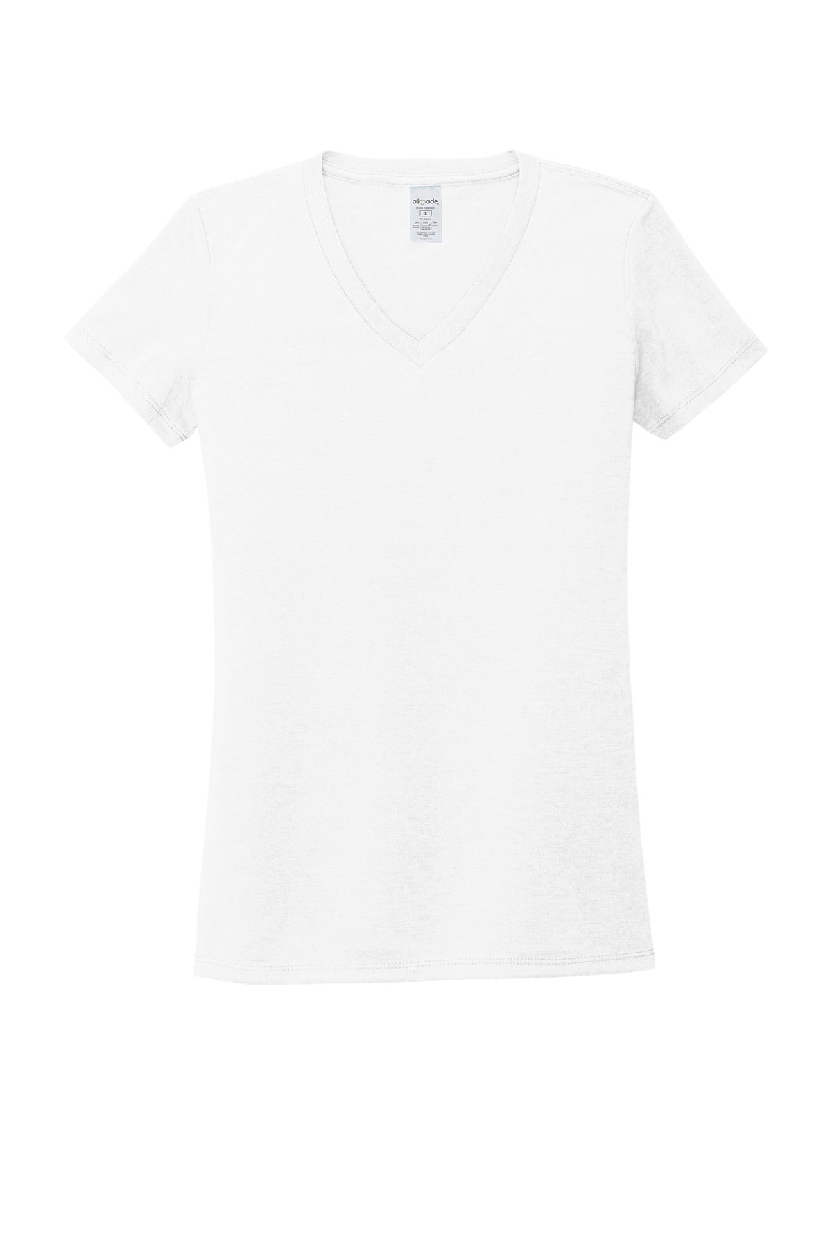 Allmade  Women's Tri-Blend V-Neck Tee - Bright White