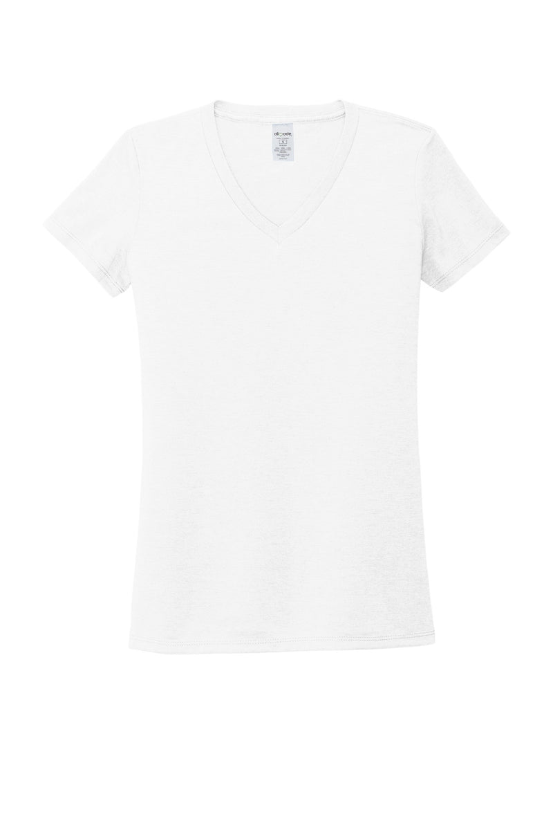 Allmade  Women's Tri-Blend V-Neck Tee - Bright White