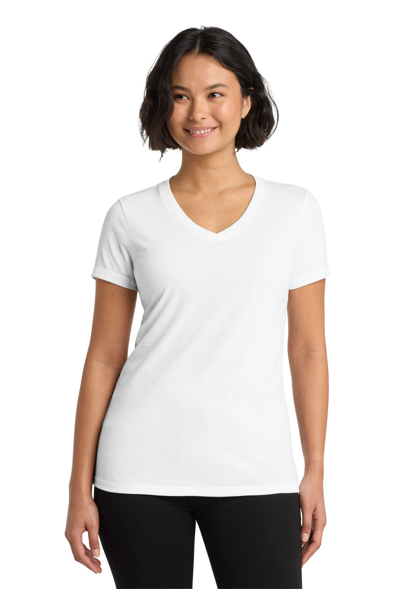 Allmade  Women's Tri-Blend V-Neck Tee - Bright White