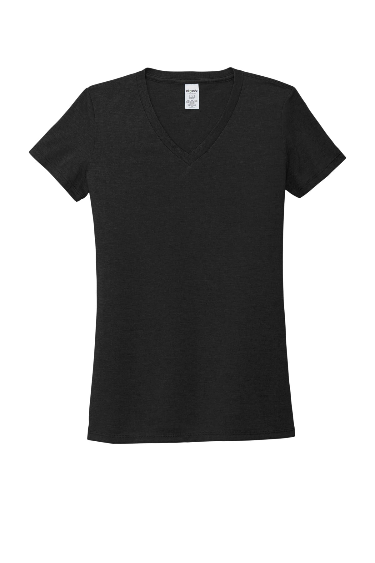Allmade  Women's Tri-Blend V-Neck Tee - Deep Black