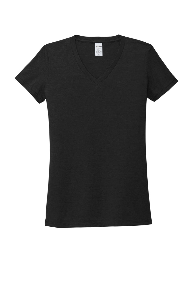 Allmade  Women's Tri-Blend V-Neck Tee - Deep Black