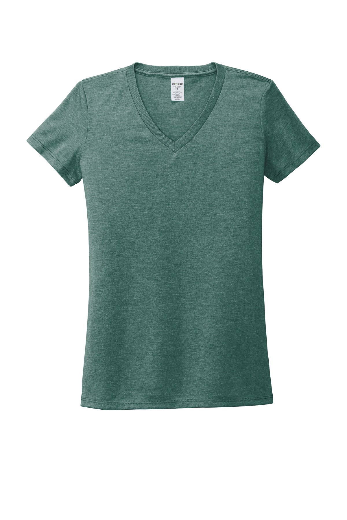 Allmade  Women's Tri-Blend V-Neck Tee - Deep Sea Green