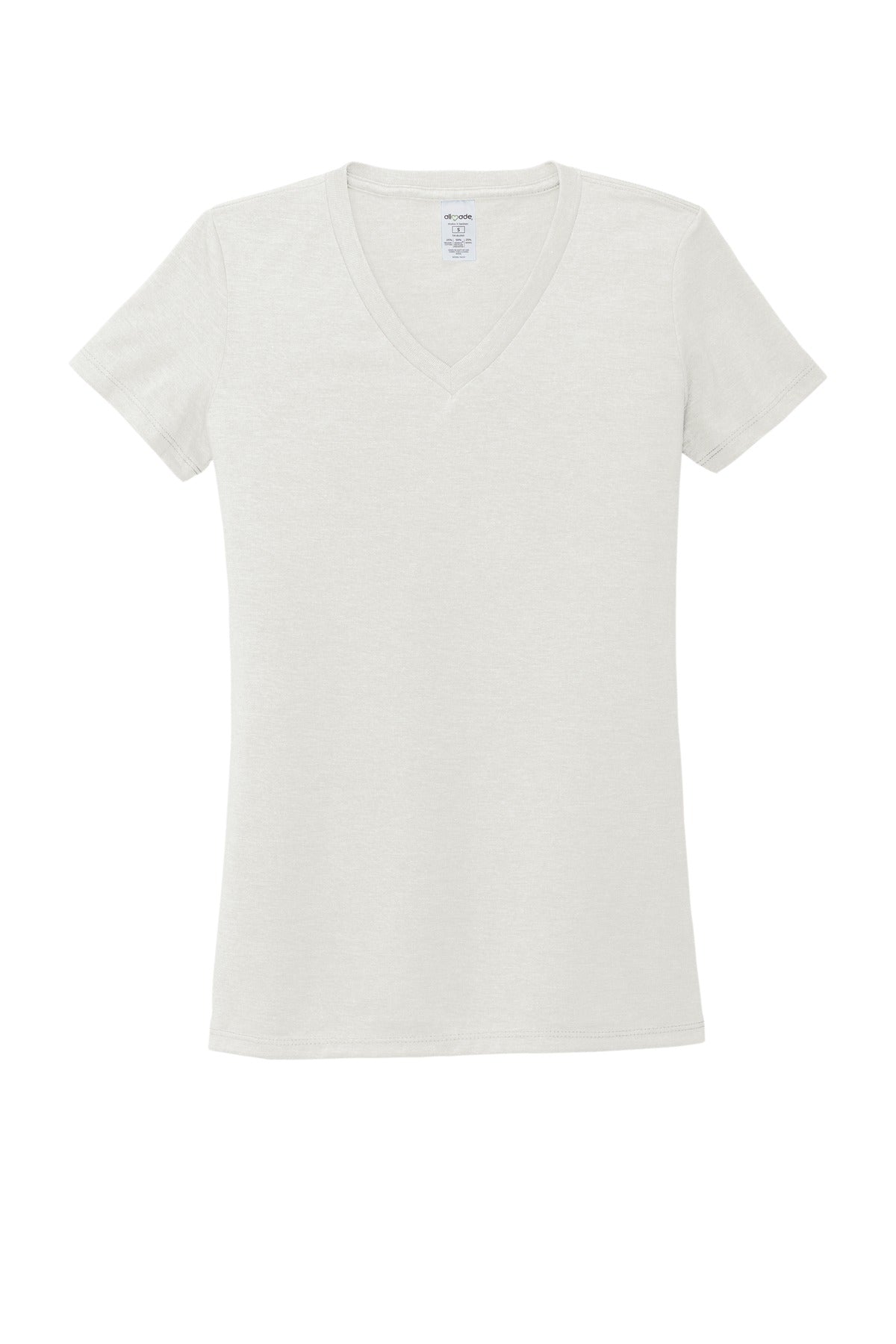 Allmade  Women's Tri-Blend V-Neck Tee - Fairly White