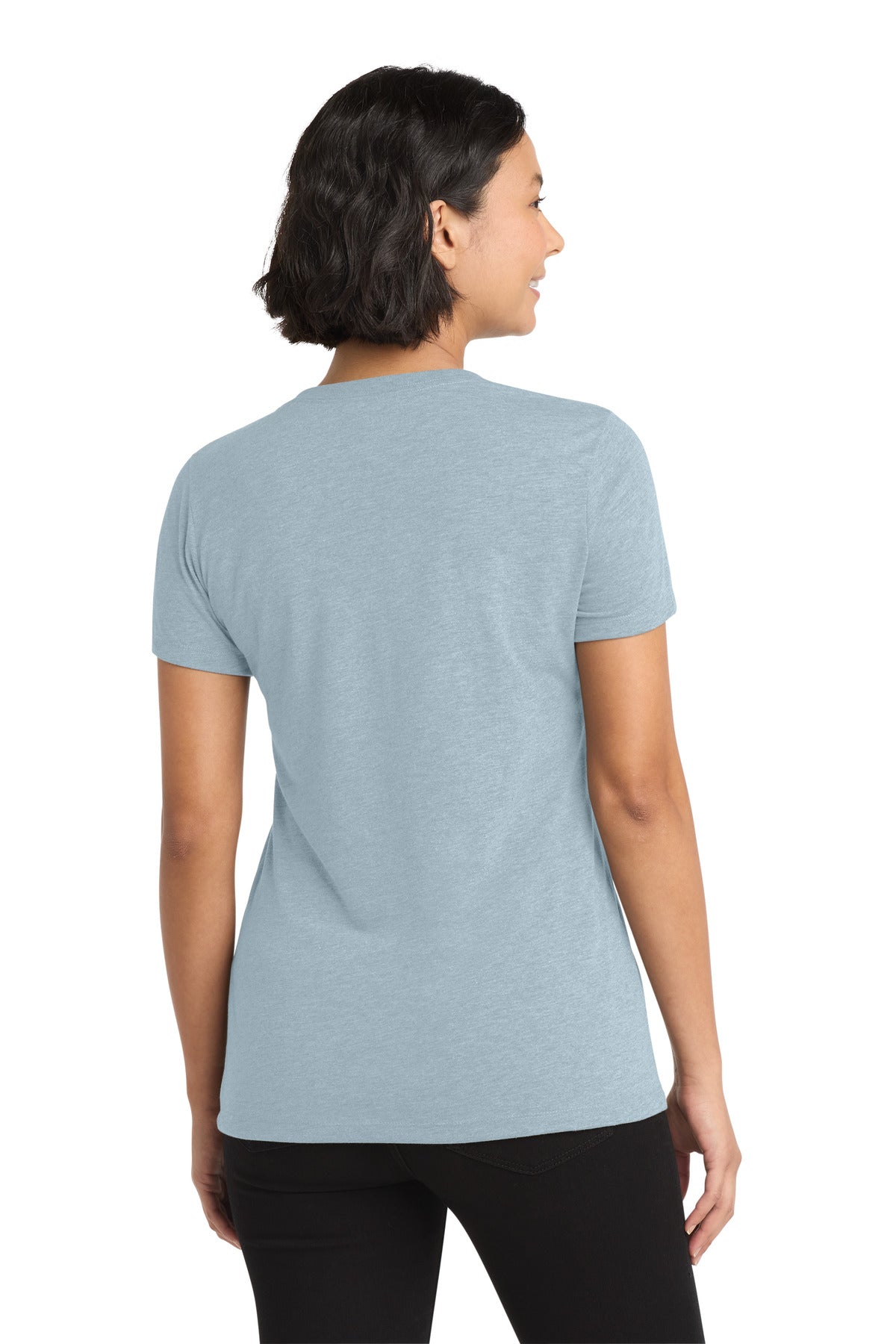 Allmade  Women's Tri-Blend V-Neck Tee - I Like You Blue