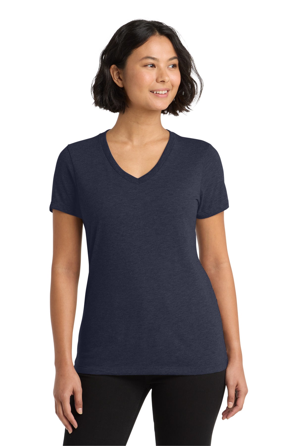 Allmade  Women's Tri-Blend V-Neck Tee - Night Sky Navy