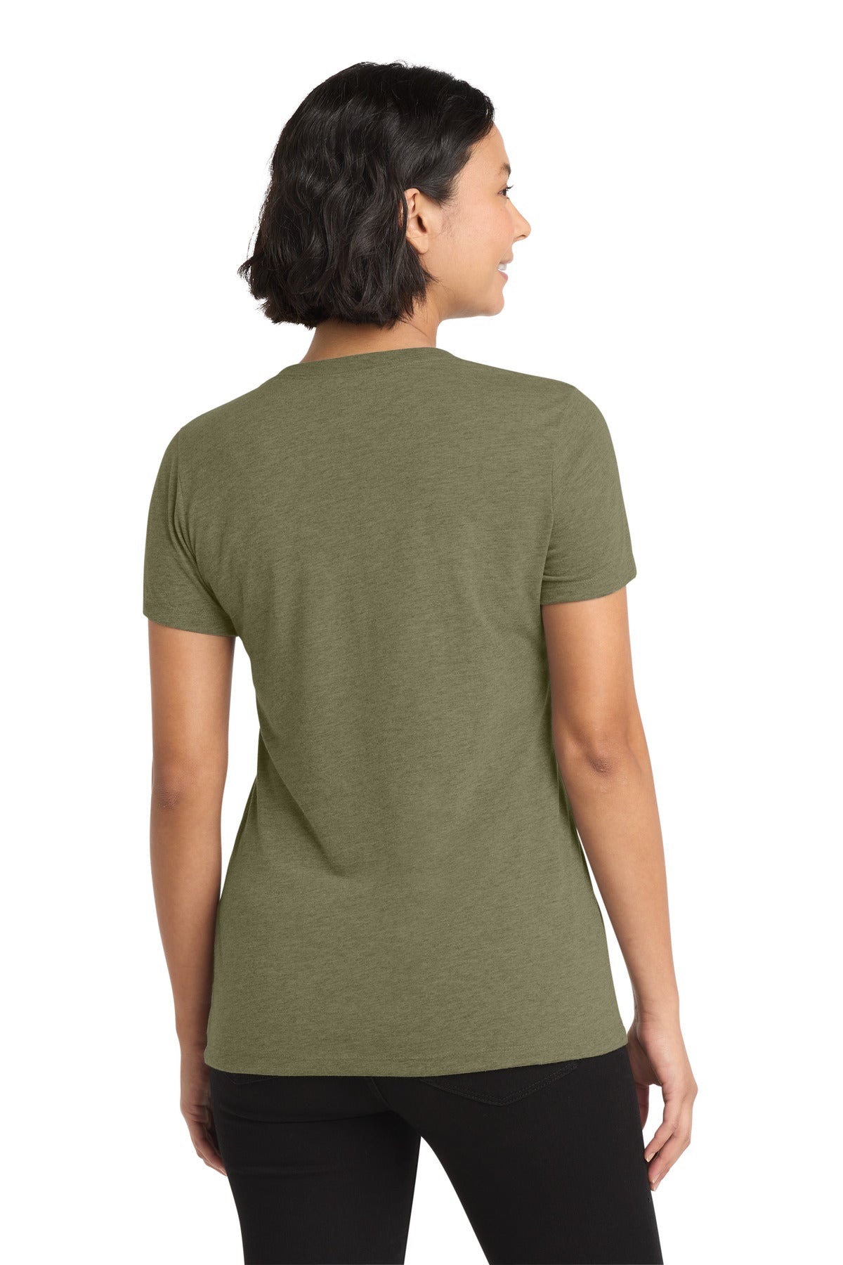Allmade  Women's Tri-Blend V-Neck Tee - Olive You Green