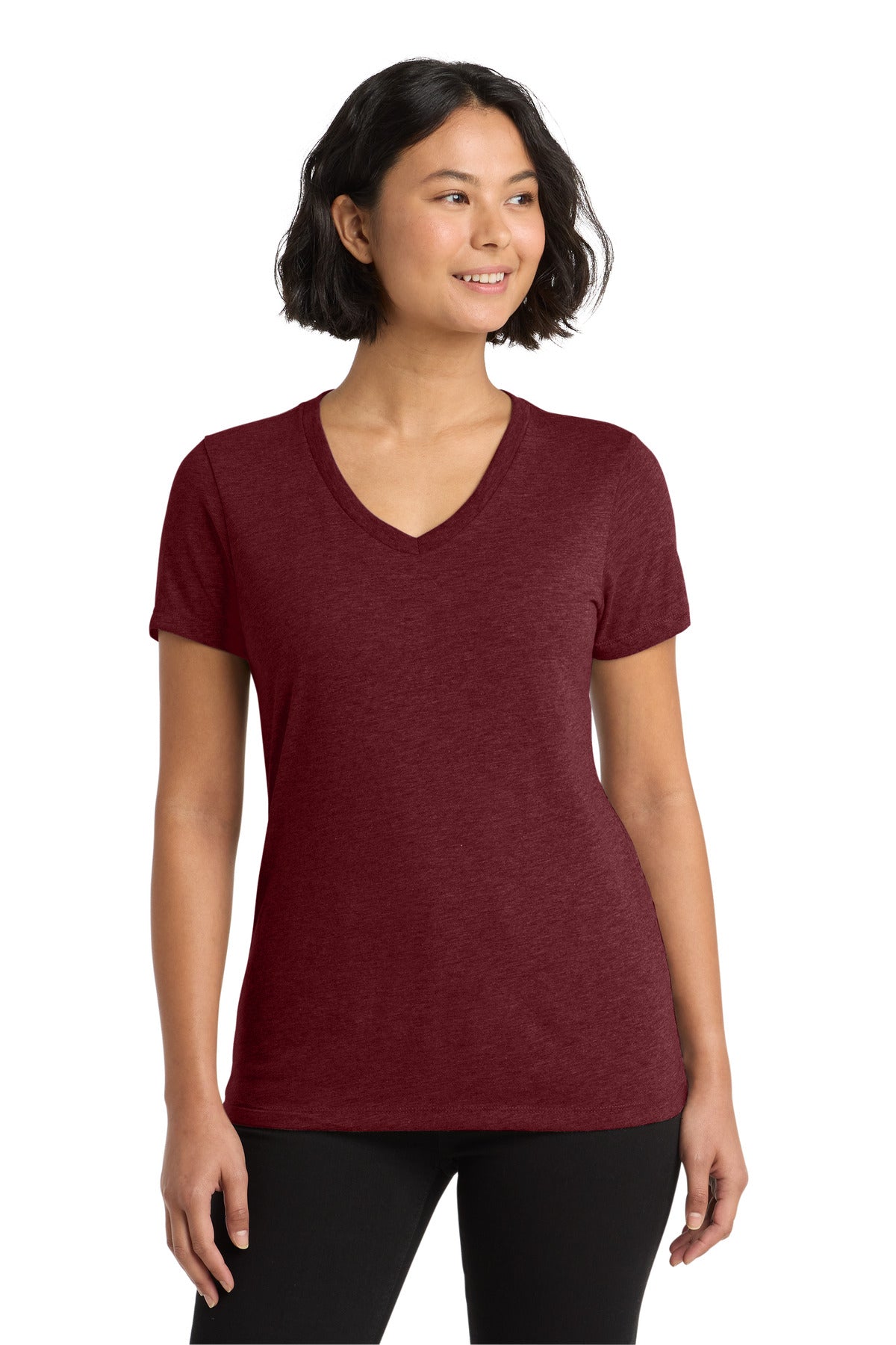 Allmade  Women's Tri-Blend V-Neck Tee - Vino Red