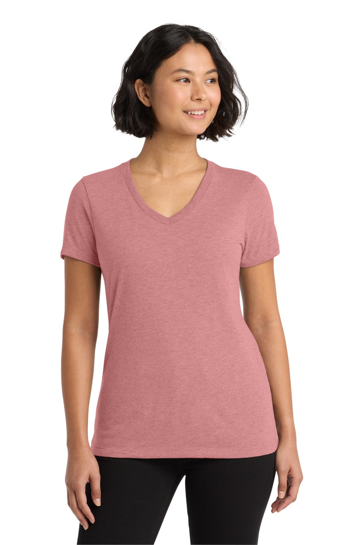 Allmade  Women's Tri-Blend V-Neck Tee - Vintage Rose